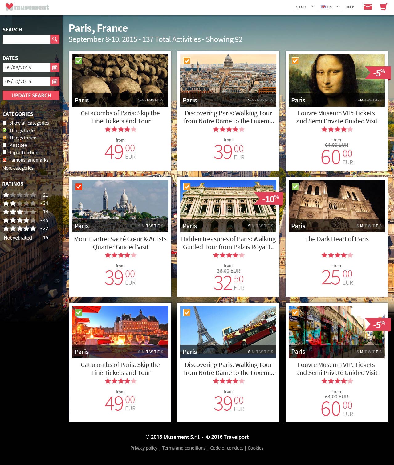 Musement Activity Search Results